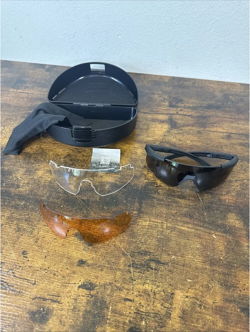 Wiley X Saber Advanced Tactical Shooting Glasses Lot 3 Lens Color Z87 Smoke Grey